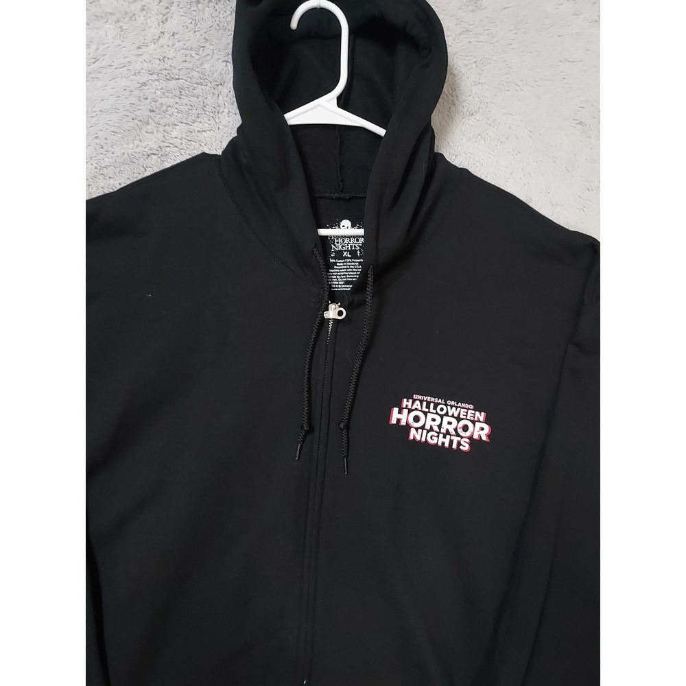 Halloween Horror Nights Jacket Mens XL Universal Studios 30 Years 30 Fears Black - Picture 6 of 11